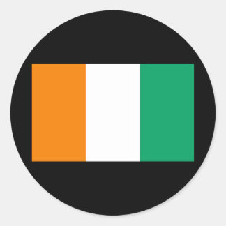 Sticker Rond Drapeau de la Côte D&Apos ; Côte d'Ivoire