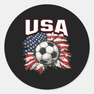 Sticker Rond Drapeau de la Coupe 2026 Football Fierté Amusement