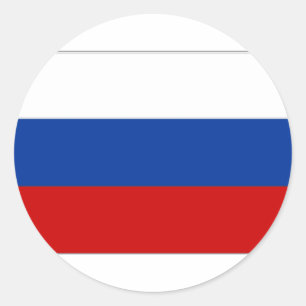 Sticker Rond Drapeau de la Fédération de Russie