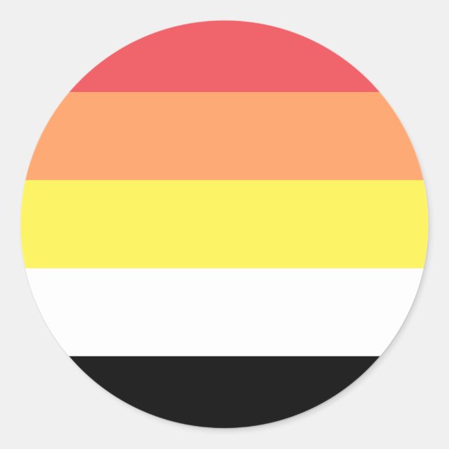 Sticker Rond Drapeau de la fierté akoisexuelle (Devant)