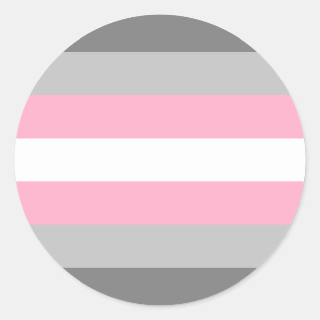 Sticker Rond Drapeau de la Fierté de démigirl (Devant)
