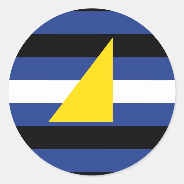 Sticker Rond Drapeau de la fierté des sports nautiques (Devant)