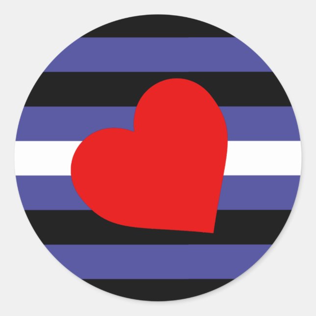 Sticker Rond Drapeau de la Fierté en cuir (Devant)