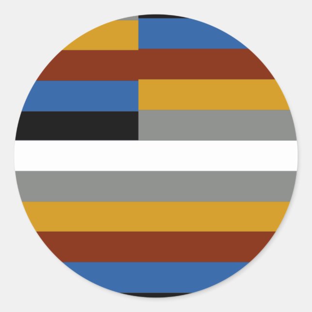 Sticker Rond Drapeau de la fierté fériée (Devant)