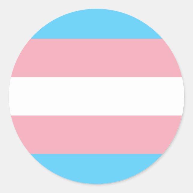 Sticker Rond Drapeau de la fierté transgenre - LGBT Transarc-en (Devant)