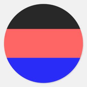Sticker Rond Drapeau de la Frise orientale (Allemagne)