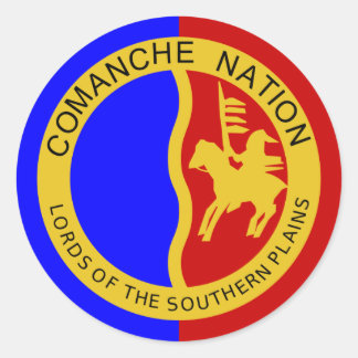 Sticker Rond Drapeau de la nation Comanche