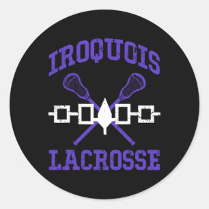 Sticker Rond Drapeau de la nation Iroquois Lacrosse Lax