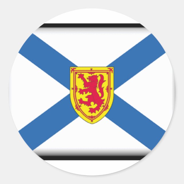 Sticker Rond Drapeau de la Nouvelle-Écosse (Devant)