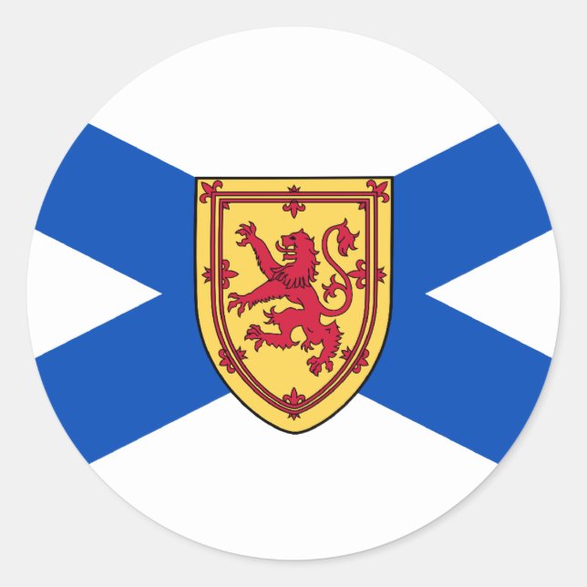 Sticker Rond Drapeau de la Nouvelle-Écosse (Devant)