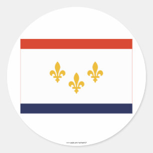 Sticker Rond Drapeau de la Nouvelle-Orléans