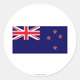 Sticker Rond Drapeau de la Nouvelle Zélande