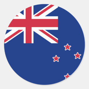 Sticker Rond Drapeau de la Nouvelle-Zélande