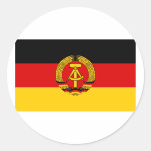 Sticker Rond Drapeau de la République démocratique allemande