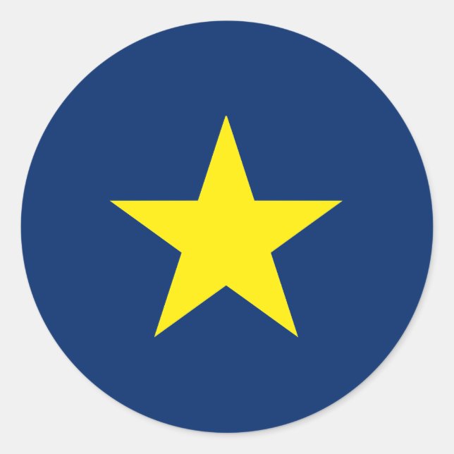 Sticker Rond Drapeau de la République du Texas (Devant)