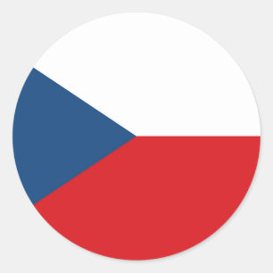 Sticker Rond Drapeau de la République tchèque