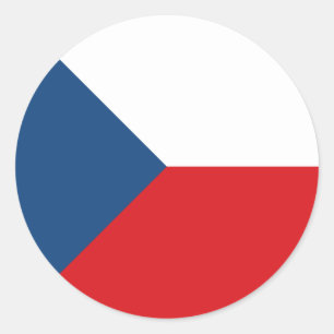 Sticker Rond Drapeau de la République tchèque