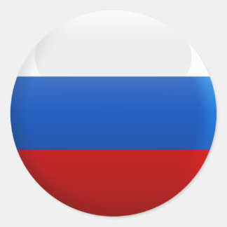 Sticker Rond Drapeau de la Russie