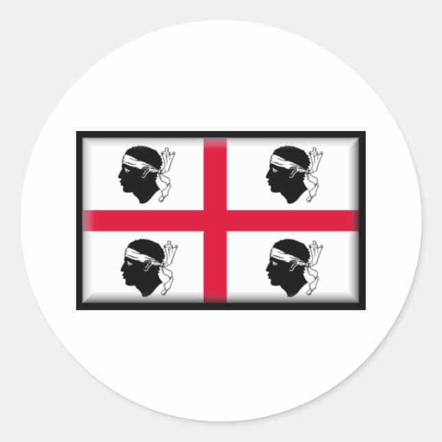 Sticker Rond Drapeau de la Sardaigne (Devant)