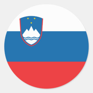 Sticker Rond Drapeau de la Slovénie