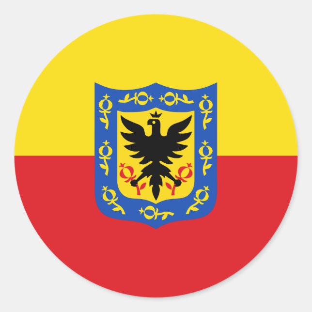 Sticker Rond drapeau de la ville de bogota (Devant)