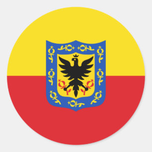 Sticker Rond drapeau de la ville de bogota