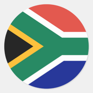 Sticker Rond Drapeau de l'Afrique du Sud