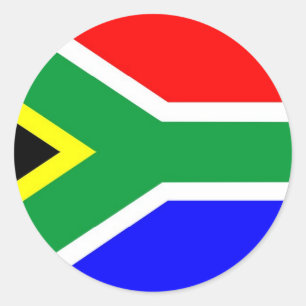 Sticker Rond Drapeau de l'Afrique du Sud