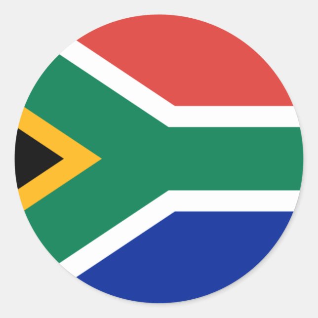 Sticker Rond Drapeau de l'Afrique du Sud (Devant)