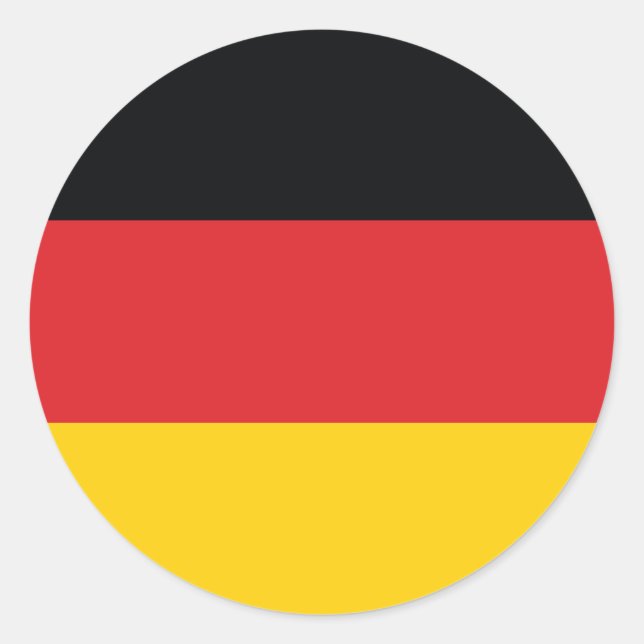 Sticker Rond Drapeau de l'Allemagne (Devant)