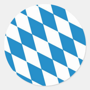 Sticker Rond drapeau de l'allemagne de bavarie
