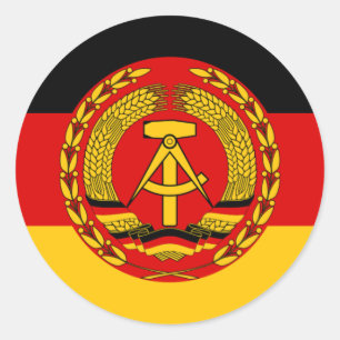 Sticker Rond Drapeau de l'Allemagne de l'Est - Flagge der DDR (