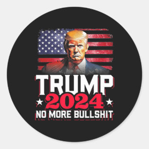 Sticker Rond Drapeau de l'Amérique 2024 non plus Bull