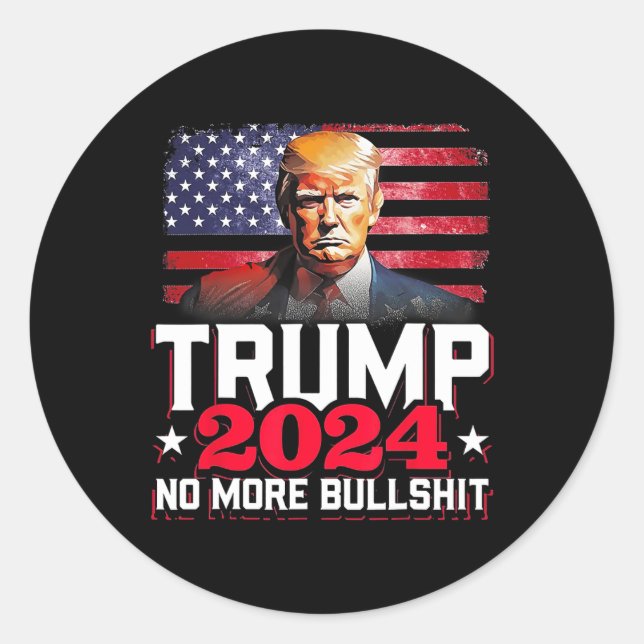 Sticker Rond Drapeau de l'Amérique 2024 non plus Bull (Devant)