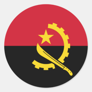 Sticker Rond Drapeau de l'Angola