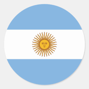 Sticker Rond Drapeau de l'Argentine