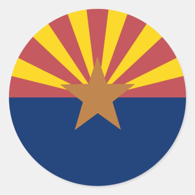Sticker Rond Drapeau de l'Arizona (Devant)