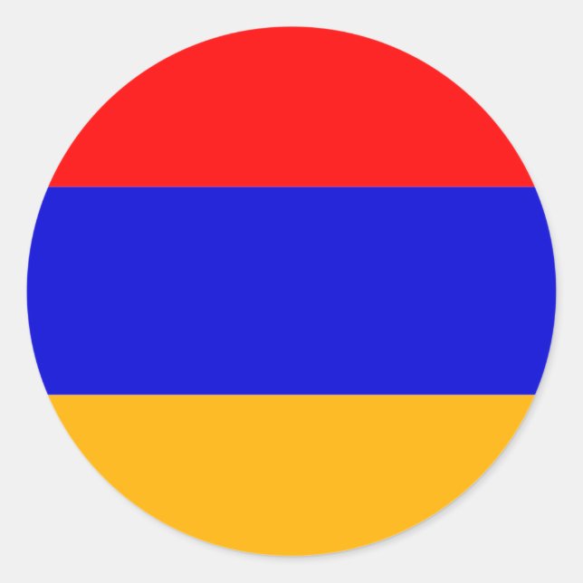 Sticker Rond Drapeau de l'Arménie (Devant)
