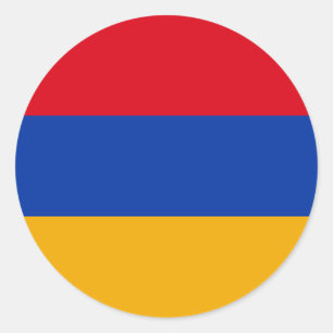 Sticker Rond Drapeau de l'Arménie