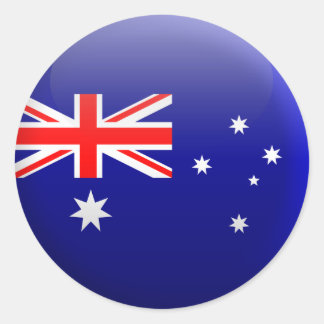Sticker Rond Drapeau de l'Australie