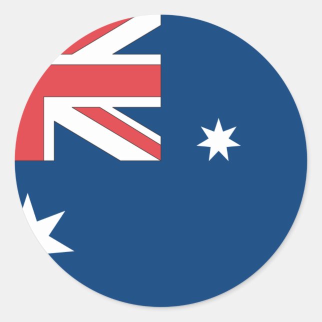 Sticker Rond Drapeau de l'Australie (Devant)