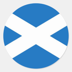 Sticker Rond Drapeau de l'Ecosse ou de Saltire