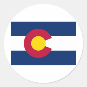 Sticker Rond Drapeau de l'État du Colorado