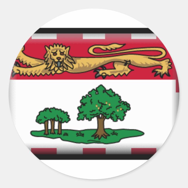 Sticker Rond Drapeau de l'Île-du-Prince-Édouard (Devant)
