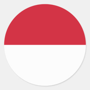 Sticker Rond Drapeau de l'Indonésie