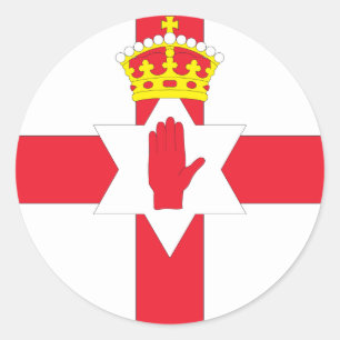 Sticker Rond Drapeau de l'Irlande du Nord
