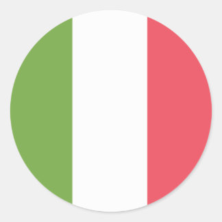 Sticker Rond Drapeau de l'Italie