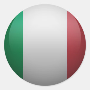 Sticker Rond drapeau de l'Italie