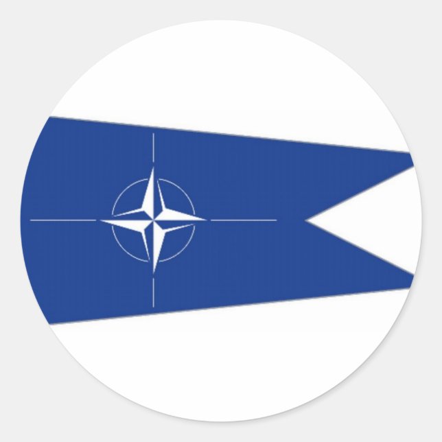 Sticker Rond Drapeau de l'Otan (Devant)