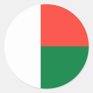 Sticker Rond Drapeau de Madagascar